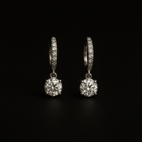 حلق الماس 2 قيراط