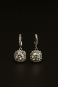 حلق الماس 2 قيراط